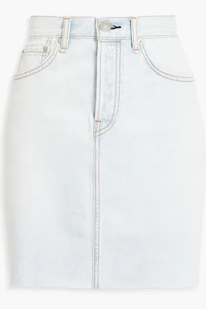 RAG&BONE Frayed denim mini skirt - Blue - 24