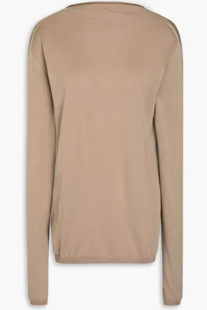 Fabiana Filippi Silk and cotton-blend sweater - Neutral - IT 40