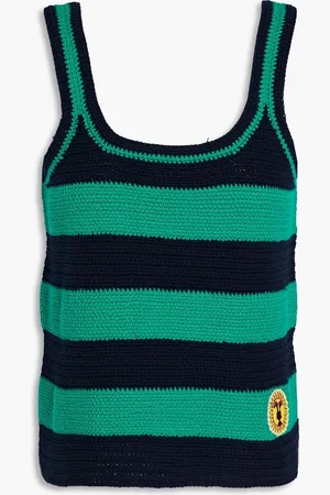 ZIMMERMANN Striped cotton tank - Blue - 0
