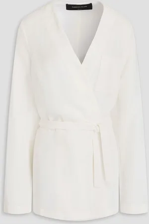 Fabiana Filippi Twill wrap jacket - White - IT 38