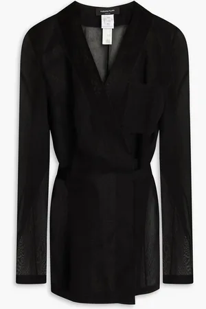 Fabiana Filippi Cotton-organza wrap top - - IT 42