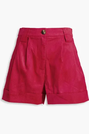 Ganni Cotton-blend corduroy shorts - Pink - DE 36