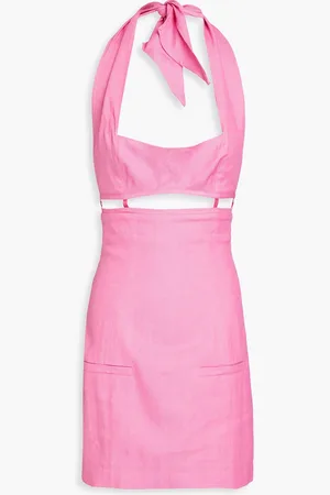Jacquemus Limao cutout twill halterneck mini dress - - FR 34