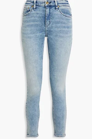 RAG&BONE Cate cropped distressed mid-rise skinny jeans - Blue - 24