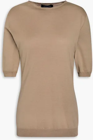Fabiana Filippi Silk and cotton-blend sweater - Neutral - IT 38