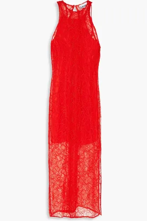 Ganni Corded lace midi dress - - DE 40