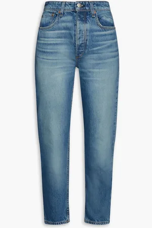 RAG&BONE Nina cropped faded high-rise slim-leg jeans - Blue - 30