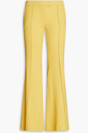 Zeynep Arcay Wool-twill flared pants - Yellow - US 2