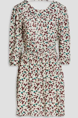 Bash Elys printed LENZING™ ECOVERO™ crepe mini dress - Burgundy - 3