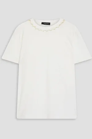 Fabiana Filippi Sequin-embellished cotton-jersey T-shirt - - IT 42