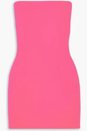 ALEX PERRY Strapless neon crepe mini dress - Pink - UK 14
