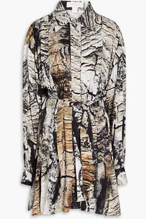 MATÉRIEL by Aleksandre Akhalkatsishvili Bark pleated printed cupro-blend jacquard shirt - - XS