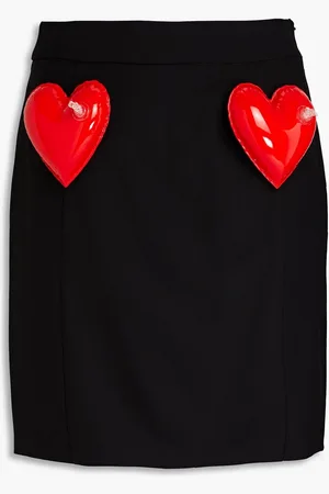 Moschino Appliquéd twill mini skirt - - IT 38