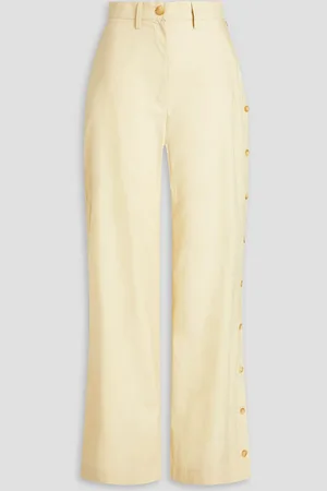 Nanushka Nessa cotton-poplin straight-leg pants - White - S