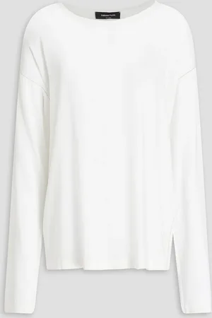 Fabiana Filippi Sablé bead-embellished stretch-crepe top - White - IT 50