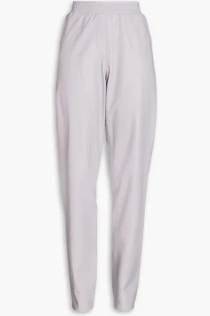 Zeynep Arcay Leather tapered pants - Purple - US 4