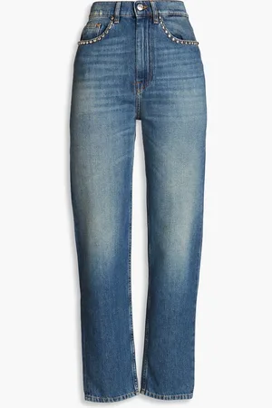 IRO Studded high-rise straight-leg jeans - Blue - 24