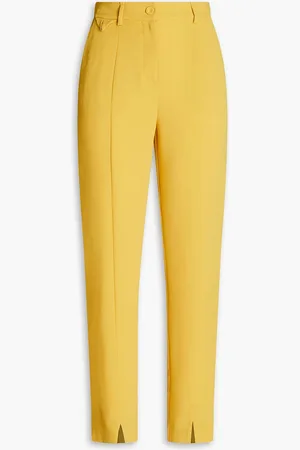 Diane von Furstenberg Wilder crepe tapered pants - Yellow - US 4