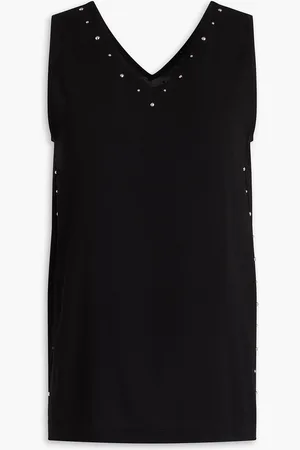 Fabiana Filippi Studded stretch-crepe top - - IT 44