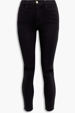 Frame Le High Skinny cropped distressed high-rise skinny jeans - - 23