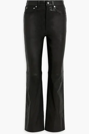 RAG&BONE Alex leather straight-leg pants - - 23