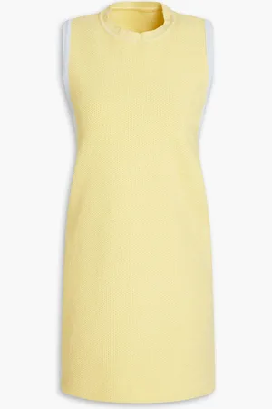 Jacquemus Sorbetto cutout bouclé-knit mini dress - Yellow - FR 40