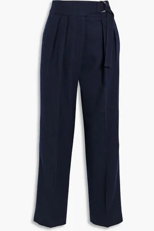 Jil Sander Brushed wool-twill straight-leg pants - Blue - FR 32