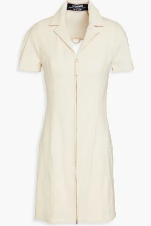 Jacquemus Tangelo cutout stretch-wool mini dress - Neutral - FR 38