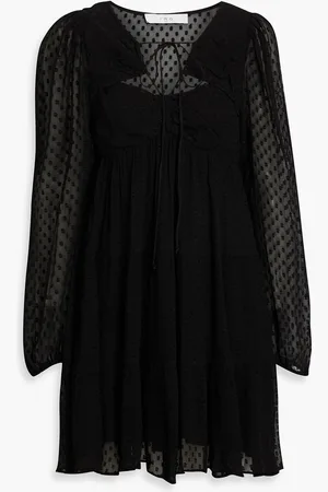IRO Dixon ruched flocked georgette mini dress - - FR 40