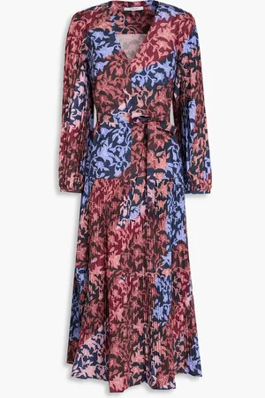 Derek Lam Ferris floral-print plissé midi dress - - US 4