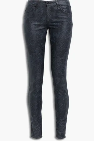 RAG&BONE Cate coated snake-print high-rise skinny jeans - - 23