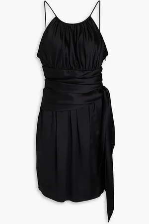 Emporio Armani Draped silk-satin mini dress - - IT 46