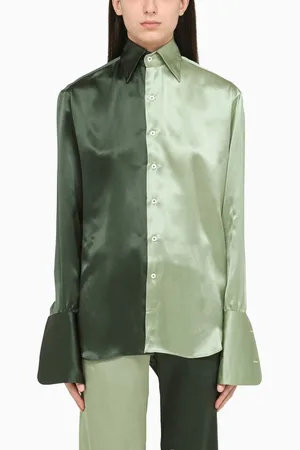 Woera Silk colour-block shirt