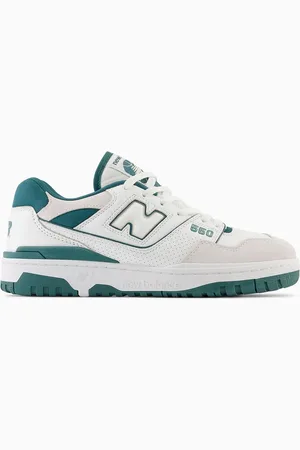 New Balance Low 550 white/green trainer