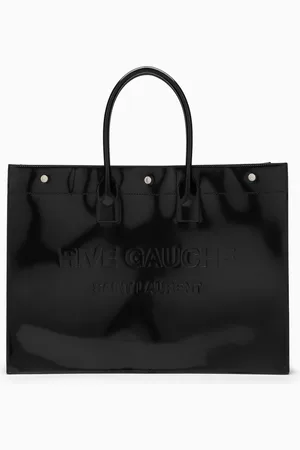Saint Laurent Large Rive Gauche patent leather bag