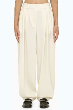 Stella McCartney Cream wool baggy trousers