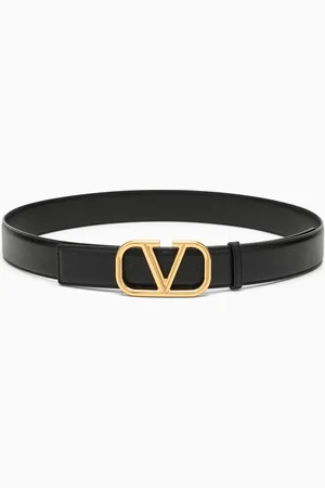 VALENTINO GARAVANI Vlogo /gold leather belt