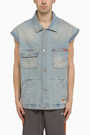 MARTINE ROSE Multi-pocket denim waistcoat