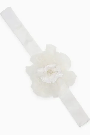 Dolce & Gabbana Choker with silk blend flower