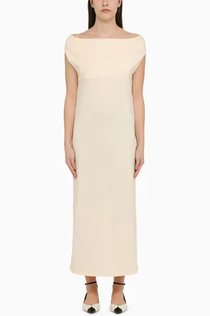 Loulou Studio Martial midi dress in ivory cotton