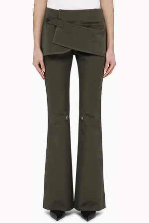Courrèges Military cotton mini skirt trousers