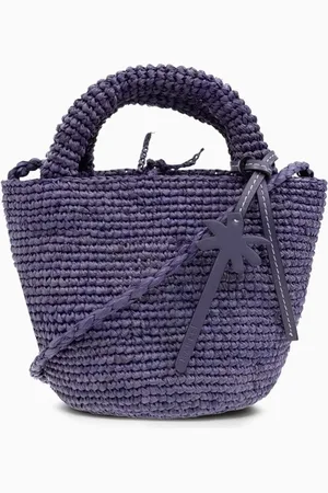 MANEBI Mini lavender bag in raffia