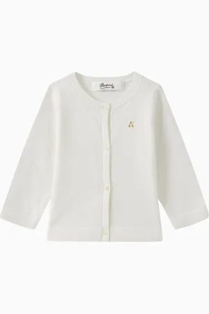 BONPOINT Cotton cardigan with logo