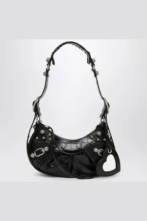 Balenciaga Le Cagole XS crocodile-effect mini bag with rhinestones