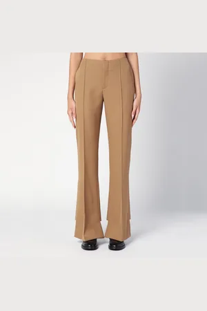 Chloé Beige asymmetrical wool trousers