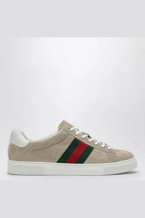 Gucci Beige suede Ace low Sneaker
