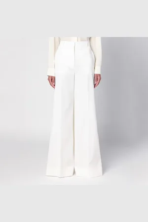 Stella McCartney Cream-coloured wool flared trousers