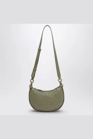 Bottega Veneta Travertine Gemini Messenger Bag