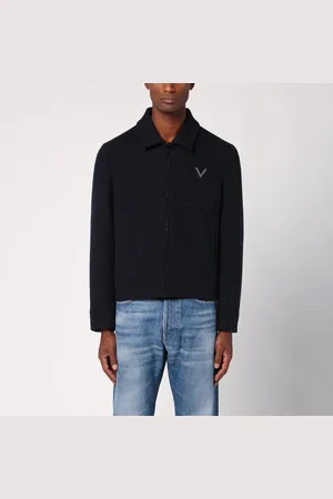 VALENTINO Navy wool zipped jacket