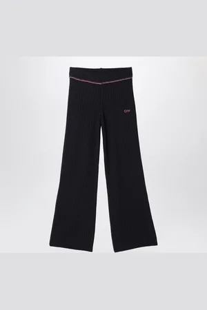 OFF-WHITE Ribbed trousers with logo